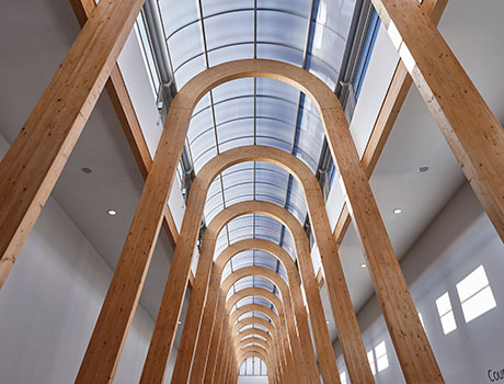 Internal view of a Continuous Rooflights solution