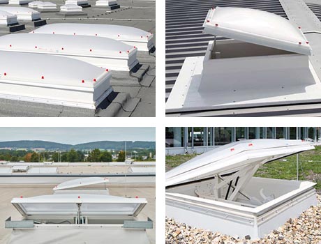 lichtkuppeln und flachdachfenster
