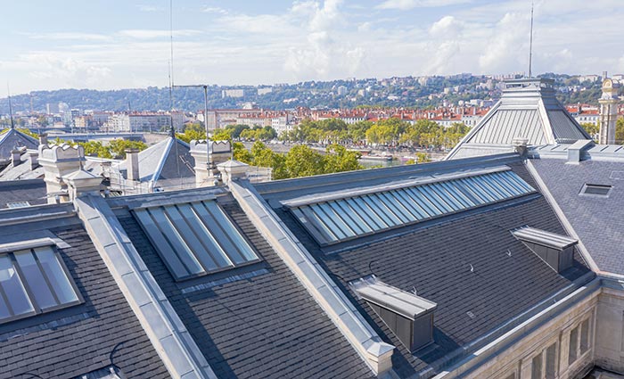 View of the roof of the University of Lyon