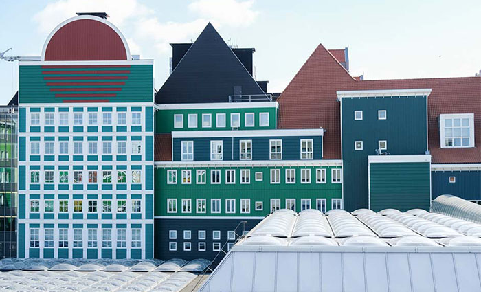 Felülvilágító kupolák a holland Zandaam pályaudvaron