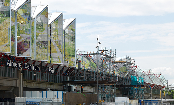 The safety scaffold platform was created for out of service hours to enable rooflights to be replaced and installed.