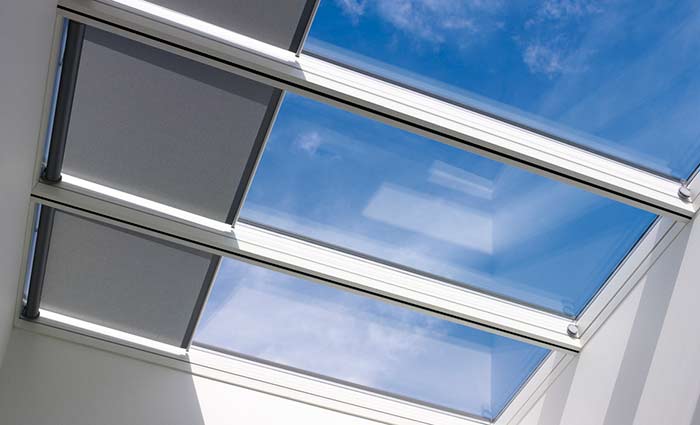 VELUX Modular Skylights mit Sonnenschutz-Rollos
