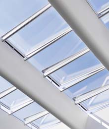 Oberlicht-Lösung mit Komfortlüftung.