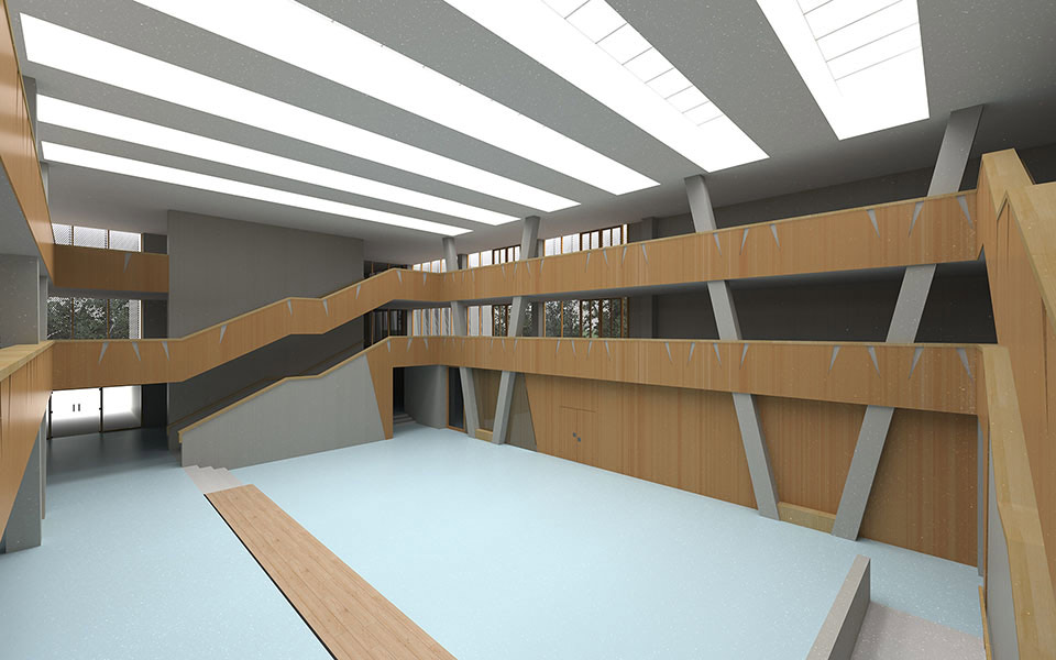 Verlichtingssterkte analyseren met bewolkte condities met valse kleur toewijzing, Hessen Waldschule school project