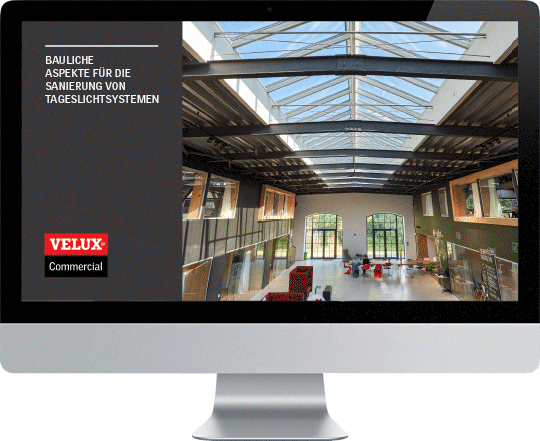 VELUX Commercial E-Book zum Thema Sanierung von Oberlichtern