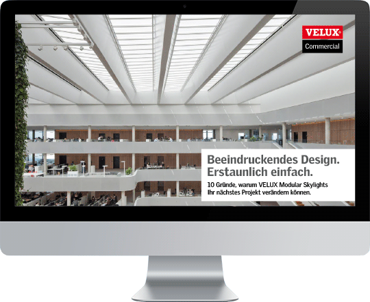 E-book: 10 Gründe, warum vorgefertigte VELUX Modular Skylights Ihr nächstes Projekt verändern werden