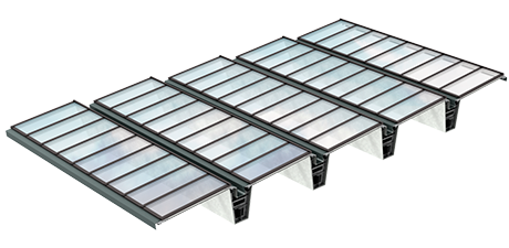 Darstellung der Atrium-Lichtband-Lösung