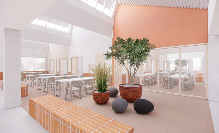 Sheddaken op het Etty Hillesum Lyceum