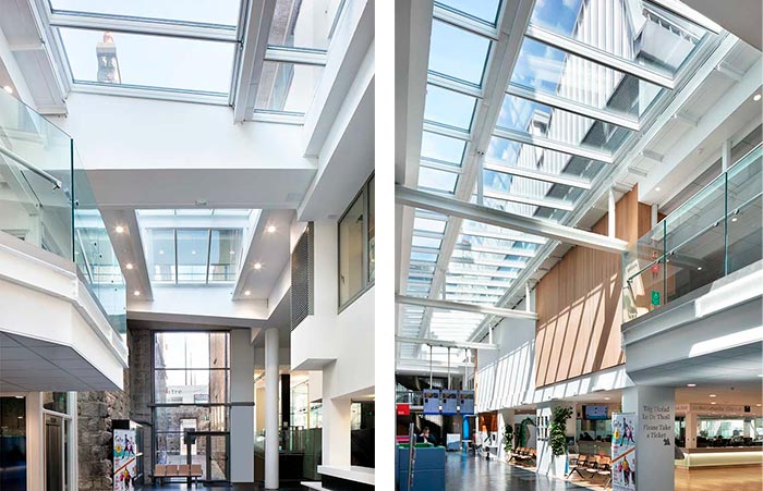 Stufen-Lichtband-Lösung im Dún Laoghaire-Rathdown County Council – Fotografie Roger O'Sullivan