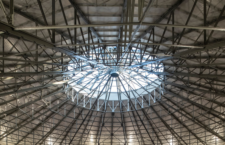 Binnenaanzicht Roedensysteem Wintercircus