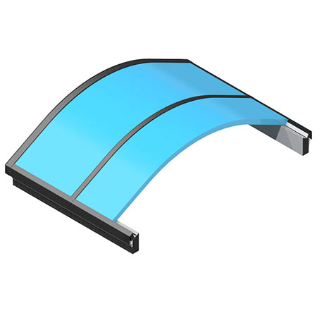 Vue en coupe d’un lanterneau voûte GRILLODUR®