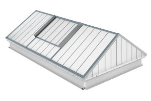Ilustracja dwuspadowego świetlika dachowego GRILLODUR®