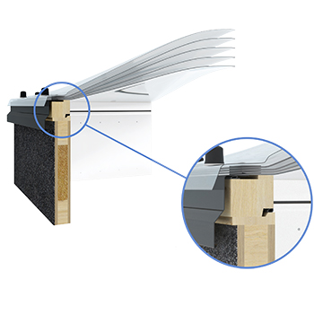 Snit af hvælvet akrylovenlys