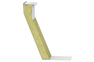 Plan de coupe d’une costière en métal mono-paroi pour l’utilisation standard