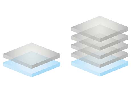 Beispielhafte Darstellung für Verglasungskonstruktion einer Hybrid-Lichtkuppel