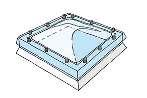 Darstellung einer Hybrid-Lichtkuppel