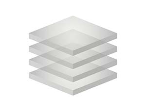 Weergave van glazen constructie vierwandige koepel