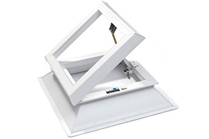 Comfort venting Dome Rooflight installed in a zinc roof