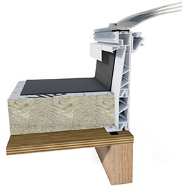 Dome Rooflight with vertical kerb fixing