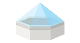 Dome rooflight -Hexagonal