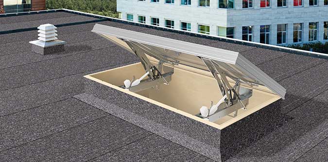 Takljuskupol i glas sett utifrån