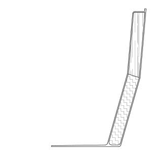 Schnittzeichnung eines 2-schaligen Aufsetzkranzes aus glasfaserverstärkten Kunststoff für den RWA-Einsatz