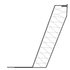 Schnittzeichnung eines 2-schaligen Metall-Verbund-Aufsetzkranzes für den Standardeinsatz