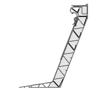 Schnittzeichnung eines 2-schaligen PVC-Aufsetzkranzes für den RWA-Einsatz