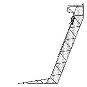 Schnittzeichnung eines 2-schaligen PVC-Aufsetzkranzes für den Standardeinsatz