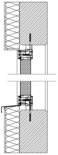 Detailzeichnung GRILLODUR® Fassade vertikal