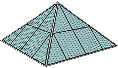 Weergave van Grillodur® piramide