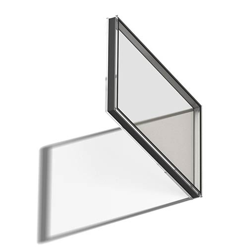 Vue d’un vitrage avec traitement faible émissivité, LowE