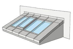 Afbeelding van roedensysteem Easy lessenaarskap met muuraansluiting