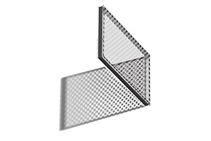 Vue d’un vitrage avec surface granitée