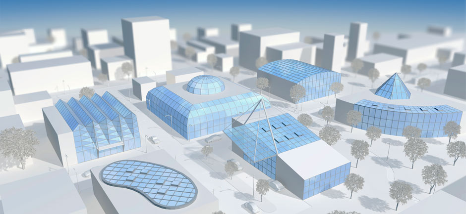 Représentation des différentes possibilités offertes par les verrières