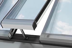 Venting VELUX Glazing Panel with chain actuator hidden in front cover cap for triple glazing