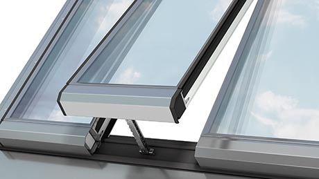 Venting VELUX Glazing Panel with chain actuator hidden in front cover cap for triple glazing