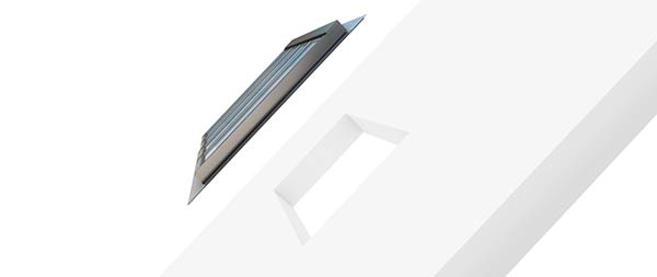 Underkonstruktionskoncept til VELUX Glaspaneler. Underkonstruktionen skal være parallel med selve panelet.