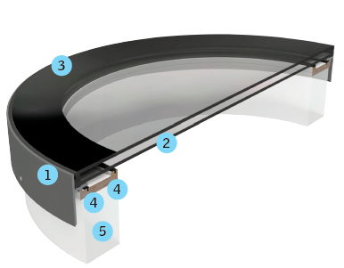 Modular rooflight circularlight module construction