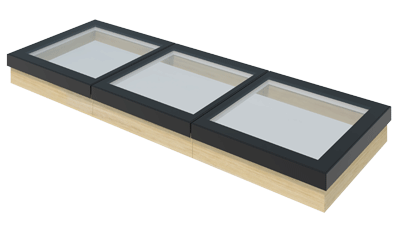 Modulære glasplanlys Linearlight fast, udvendig visning