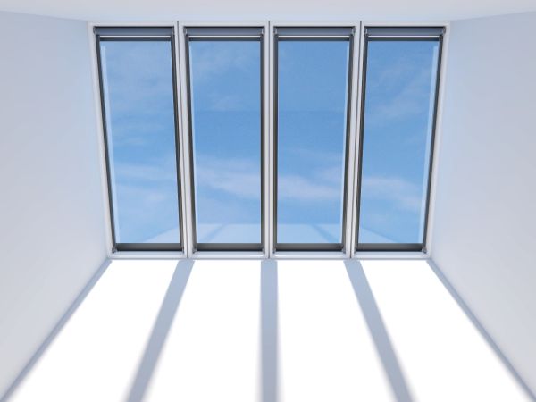 Installatie van het RMM-rolgordijn met dim-out oplossing voor Modulaire lichtstraten – opgerolde positie