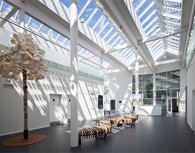 Lichtstraatoplossing met geïntegreerde PV. 