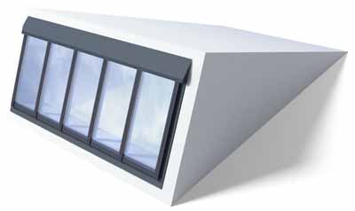 Illustration av nordljuslösning - VELUX takljusmoduler