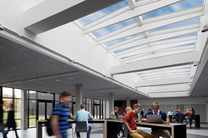 Pasmo świetlne dwuspadowe 5° z belkami