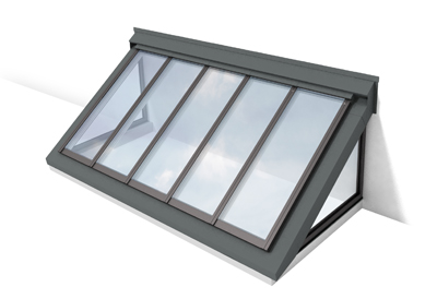 Modular Skylights Wall-mounted Longlight with glass gable
