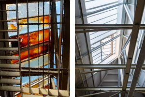 Renovasjon av overlysmoduler, før og etter, Otto Suhner AG, Sverige