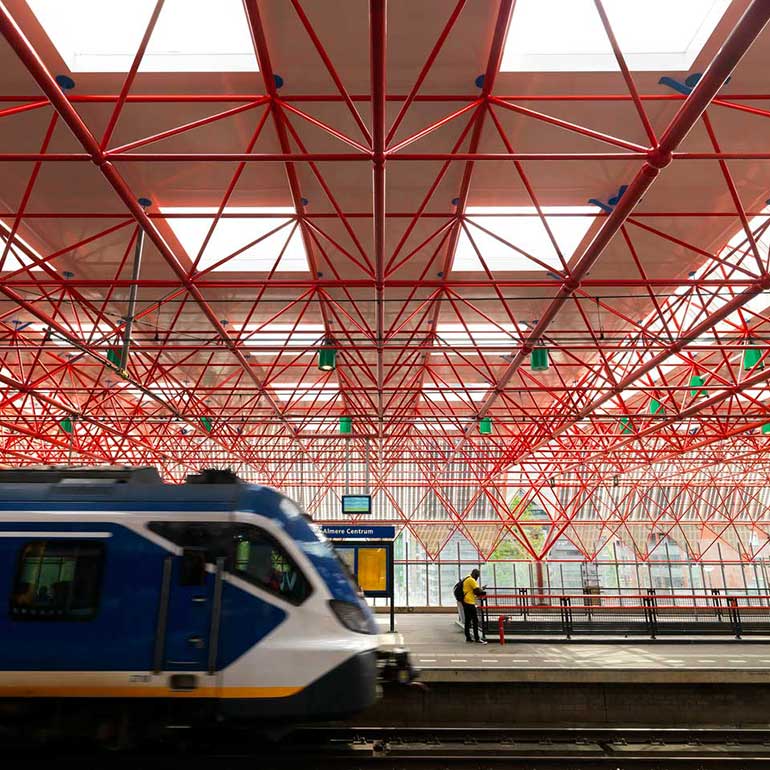 Dome Rooflights on Almere train station, Netherlands