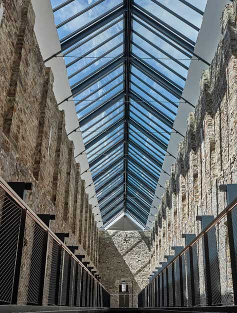 Glass Roof in Bodmin Jail Hotel