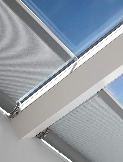Rollerblinds on a Modular rooflights solution