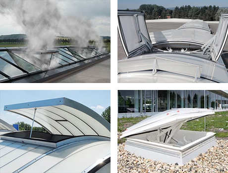 Smoke and natural ventilation throughout a commercial building 